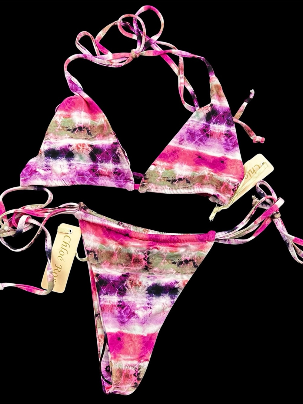 Chloe Rose Bikini Set Multi Pink/Purple XS/S